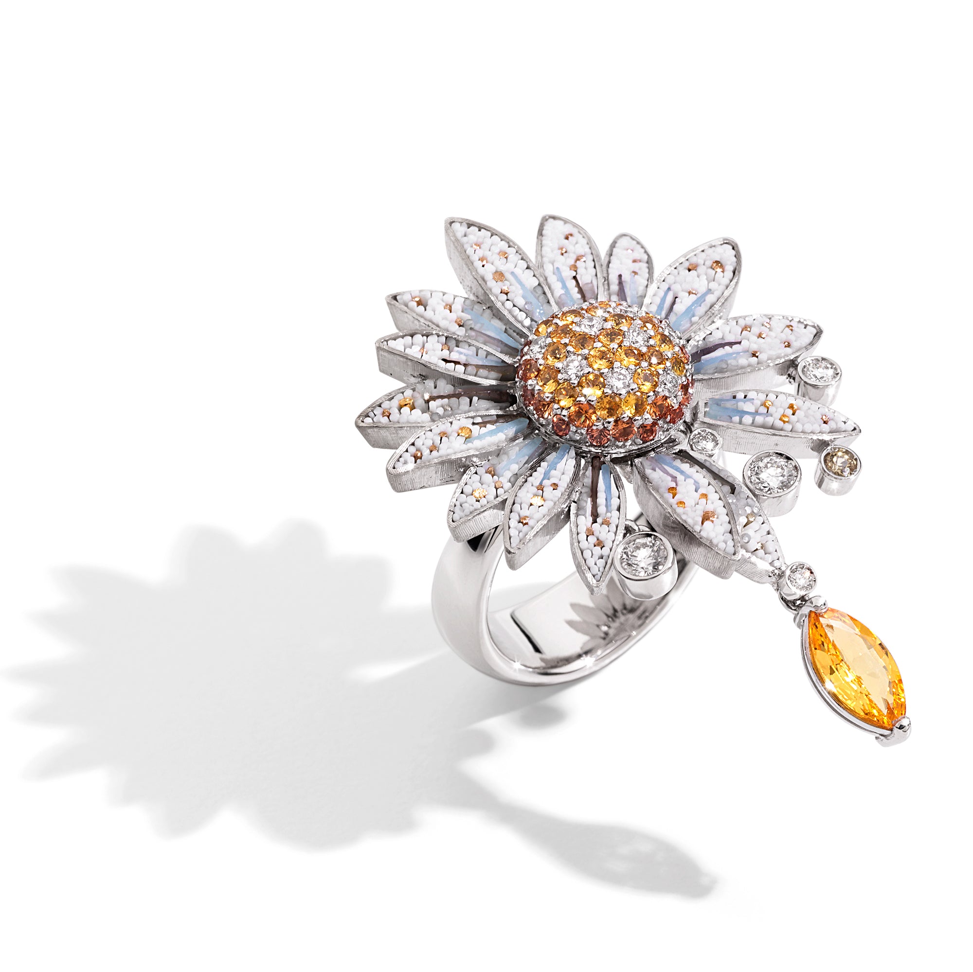 White Daisy Ring – Sicis Jewels