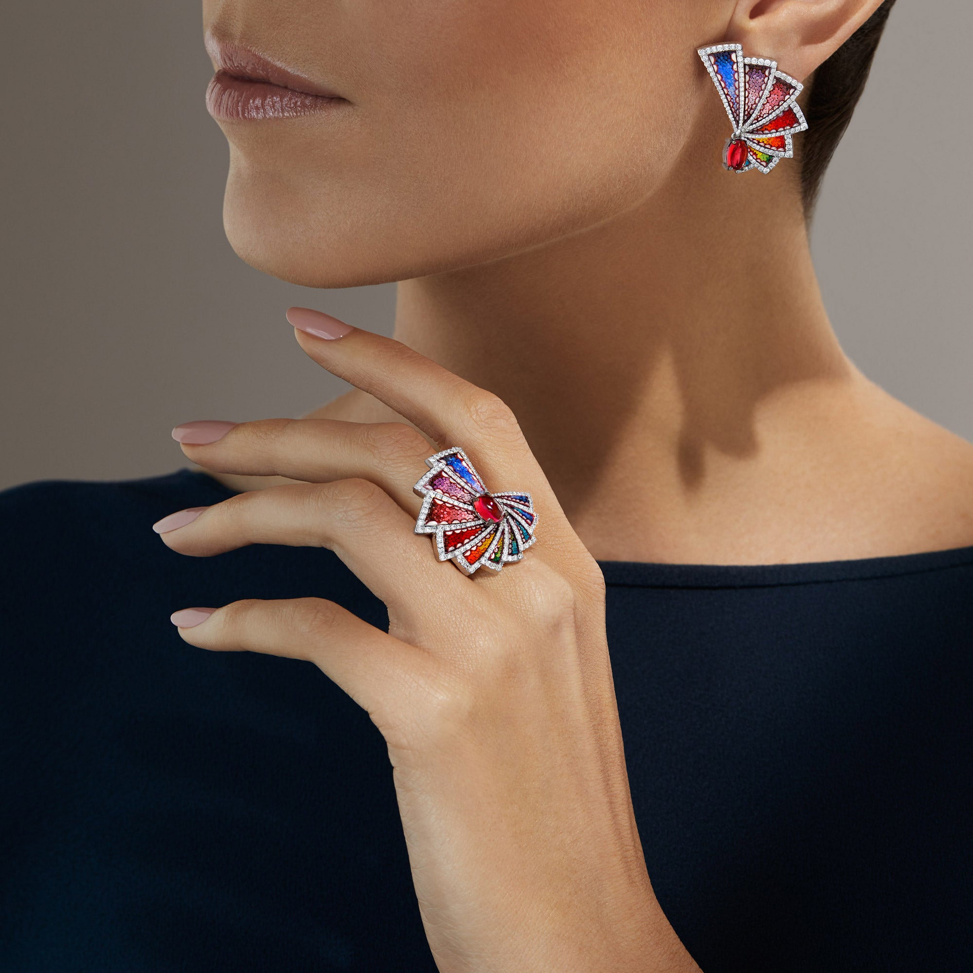 Van Cleef and Arpels Mystery-Set Ruby Two Flying Butterfly Ring
