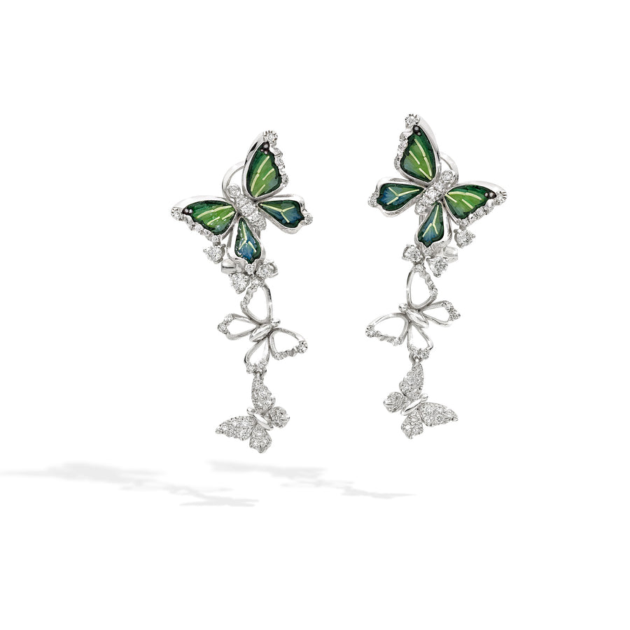 Butterfly Romance Turquoise Pendant Earrings