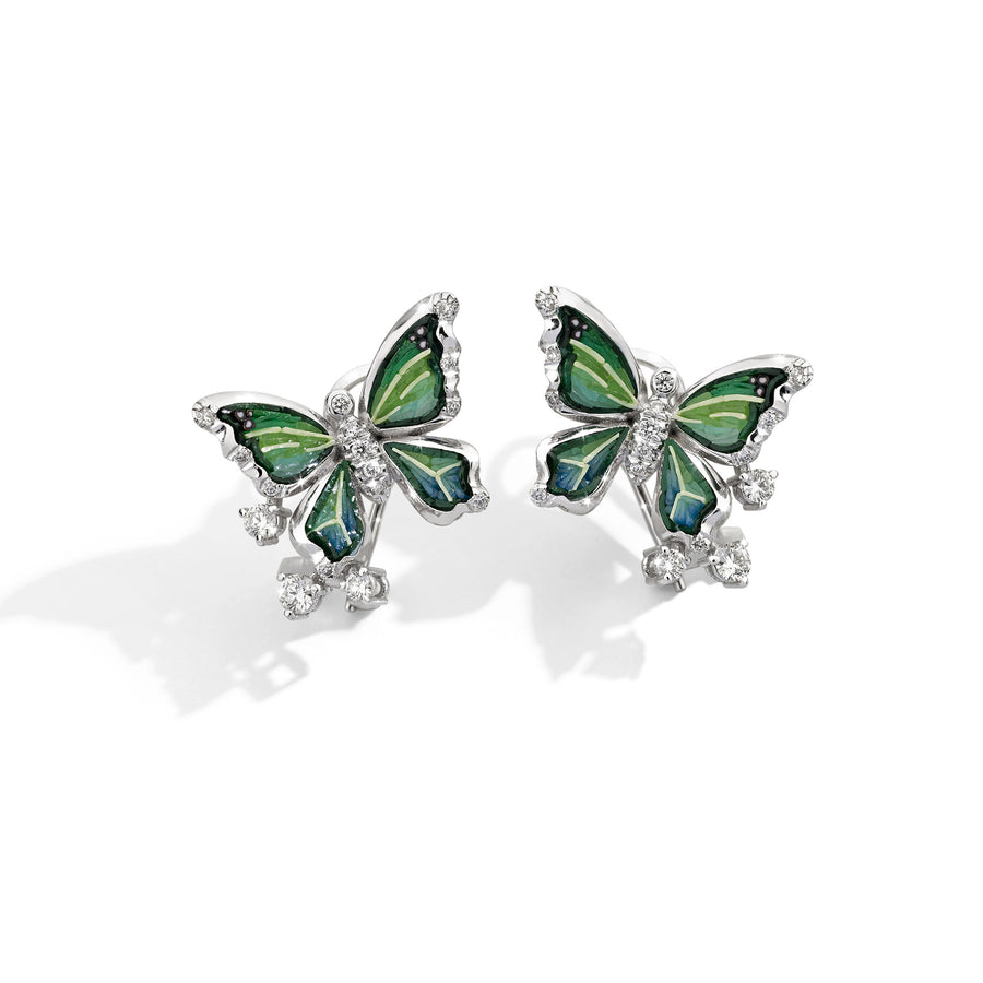Butterfly Romance Turquoise Lobe Earrings