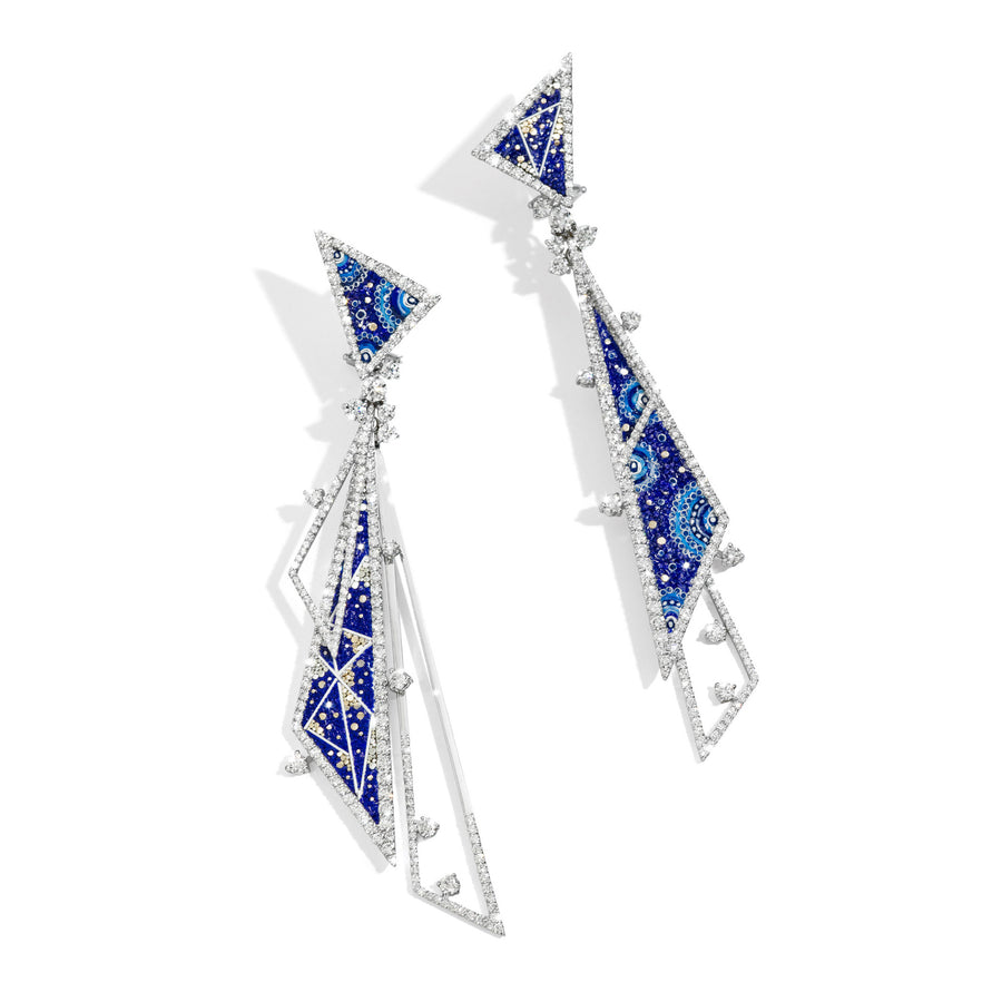 Trigon Blue Earrings