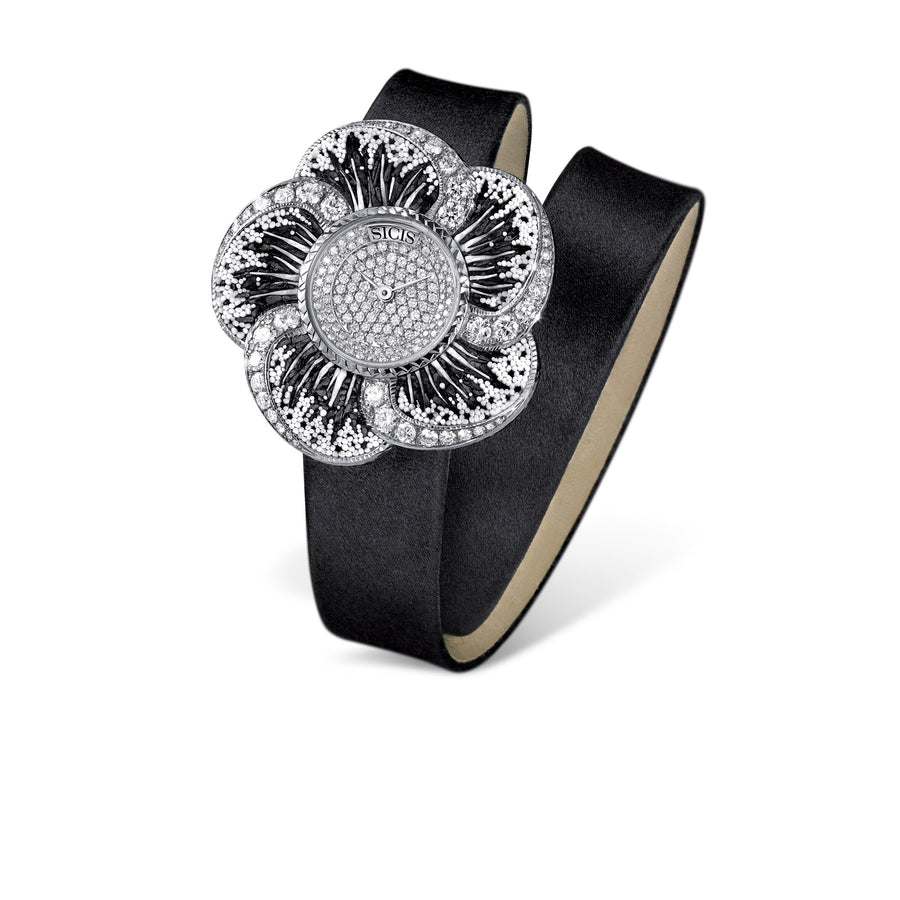 Black&White Flower Watch