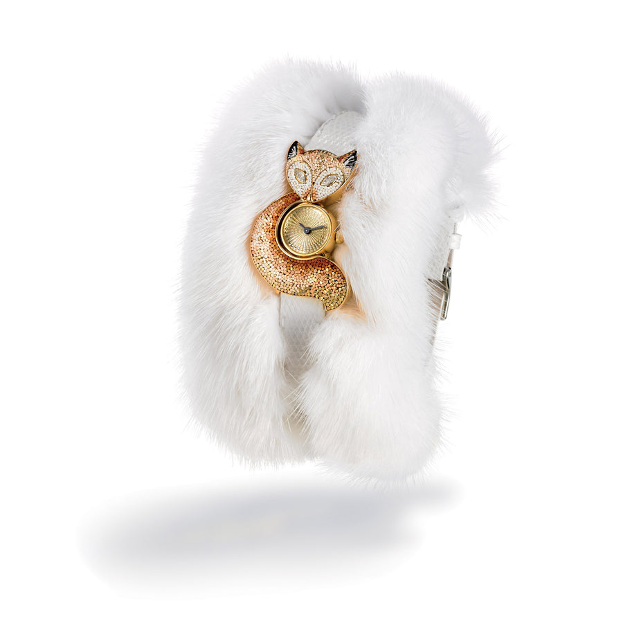 Gold Fox Fur Watch