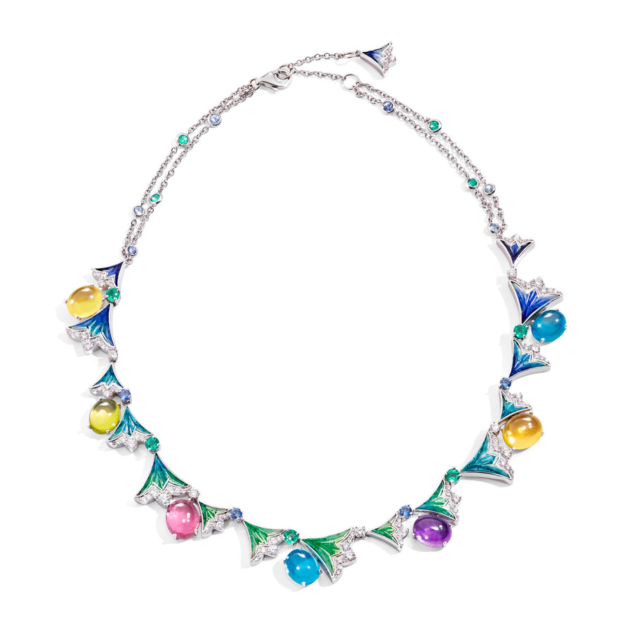 Bluebells Fall In Color Choker Necklace