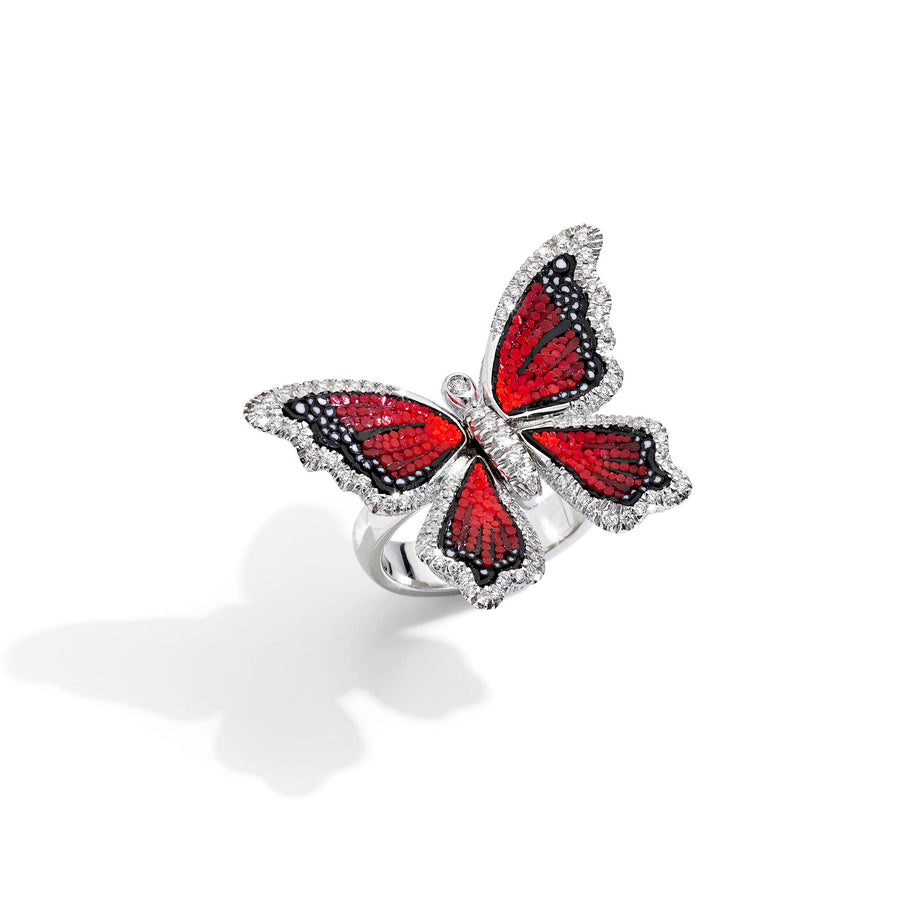 Butterfly Romance Red Ring