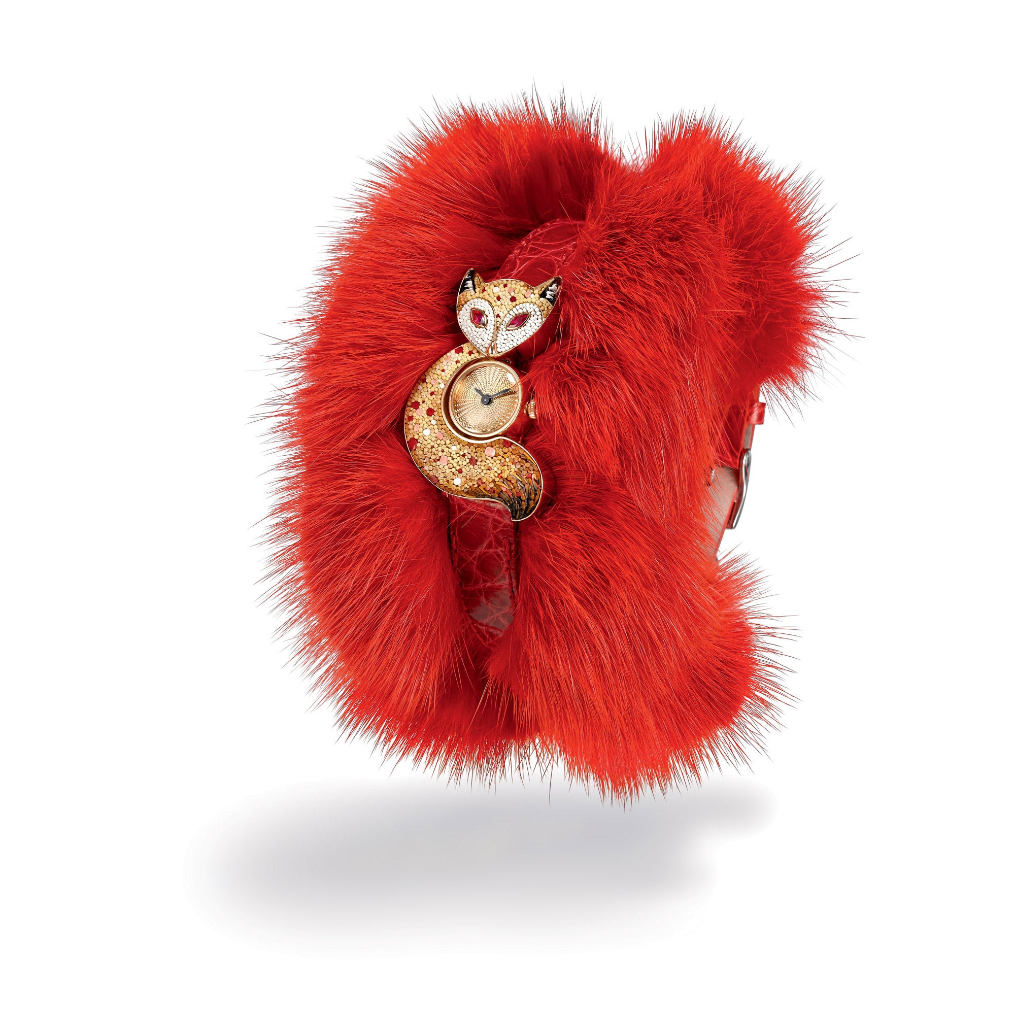 Ruby Fox Fur Watch – Sicis Jewels